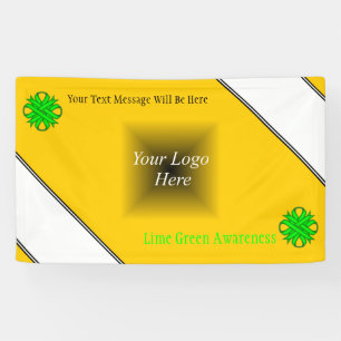 Lime Green Clover Ribbon von Kenneth Yoncich Banner