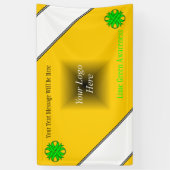 Lime Green Clover Ribbon von Kenneth Yoncich Banner (Vertikal)