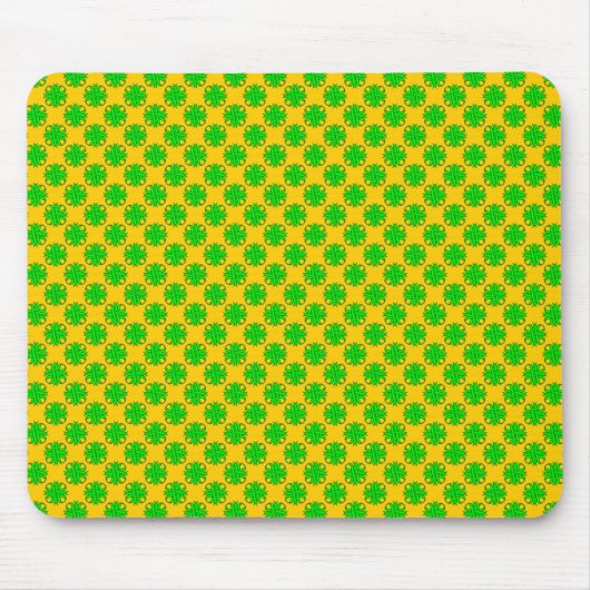 Lime Green Clover Ribbon von Kenneth Yoncich Mousepad (Vorne)