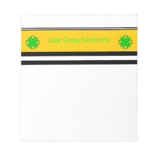 Lime Green Clover Ribbon von Kenneth Yoncich Notizblock
