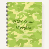 Lime Green Color Camouflage Muster Rezept Buch (Vorderseite)