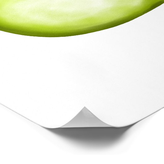 Lime Green Comic Word-Blase Poster (Ecke)