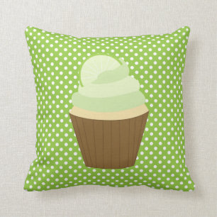Lime Green Cupcake Kissen