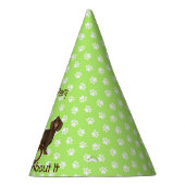 Lime Green Dackel Party Hat Partyhütchen (Rechts)