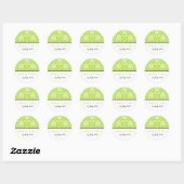 Lime Green Damask Wedding Sticker (Blatt)