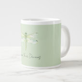Lime Green Dragonfly Jumbo-Tasse (Vorderseite Rechts)