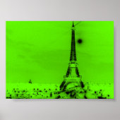 Lime Green Eiffel Tower Poster (Vorne)