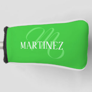 Lime Green Elegante Personalisierter Name Club Golf Headcover