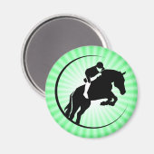 Lime Green Equestrian Magnet (Vorderseite/Rückseite)