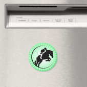 Lime Green Equestrian Magnet (In Situ (Geschirrspüler))
