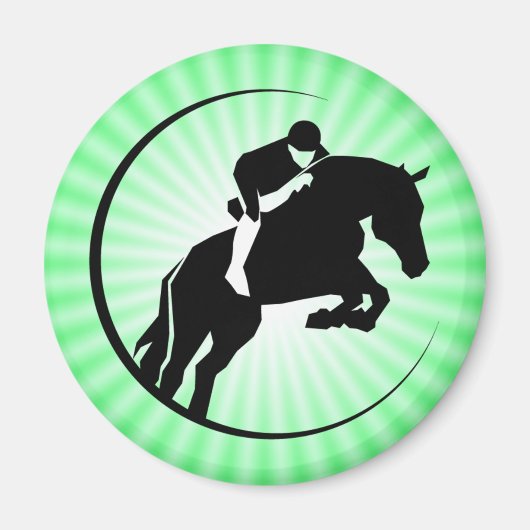 Lime Green Equestrian Magnet (Vorne)