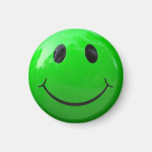 Lime Green Face Locker Magnete Magnet (Vorne)