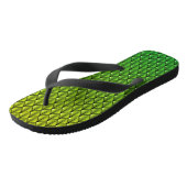 Lime Green (Fade) Dragon Scale Fantasy Badesandalen (Schrägansicht)