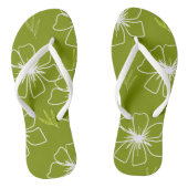 Lime Green Floral Design Badesandalen (Fußbett)
