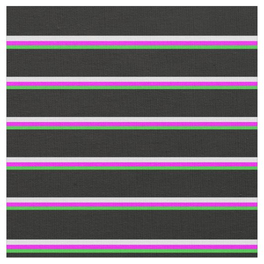 Lime Green, Fuchsia, Lavendel und Black Lines Stoff (Nahaufnahme)