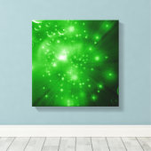 Lime Green Galaxy Burst Leinwanddruck (Insitu (Holzboden))