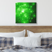 Lime Green Galaxy Burst Leinwanddruck (Insitu (Schlafzimmer))