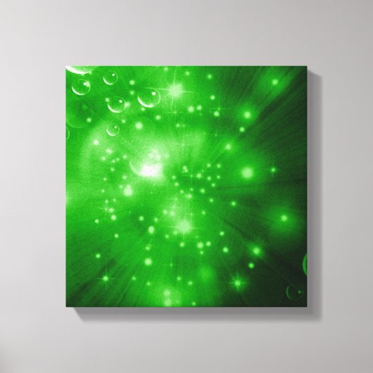 Lime Green Galaxy Burst Leinwanddruck (Vorderseite)