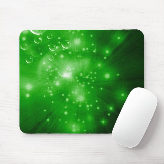 Lime Green Galaxy Burst Mousepad (Mit Mouse)