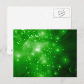 Lime Green Galaxy Burst Postkarte (Vorne/Hinten)