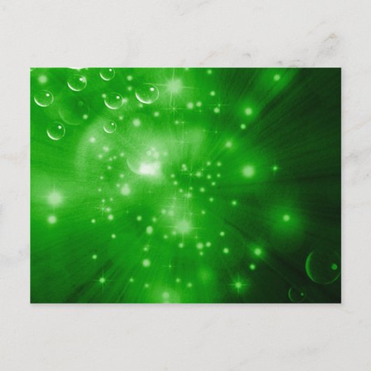 Lime Green Galaxy Burst Postkarte (Vorderseite)