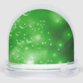 Lime Green Galaxy Burst Schneekugeln (Rückseite)