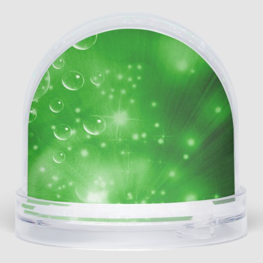 Lime Green Galaxy Burst Schneekugeln (Rückseite)