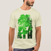 Lime Green Galaxy Burst T-Shirt (Vorderseite)
