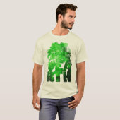Lime Green Galaxy Burst T-Shirt (Vorne ganz)