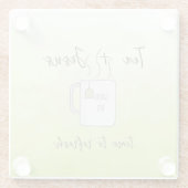 Lime Green Gebet Time Refresh Glasuntersetzer (Rückseite)