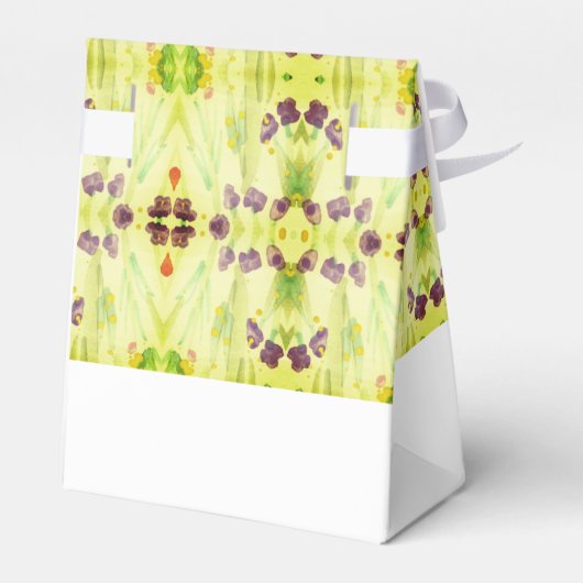 Lime Green Gemustert Geschenkschachtel (Rückseite)