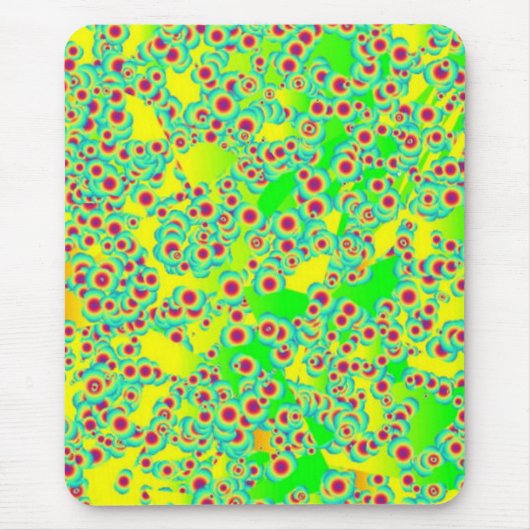 Lime Green Gepunktet Mousepad (Vorne)