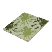 Lime Green Gerbera Blume Fliese (Seite)