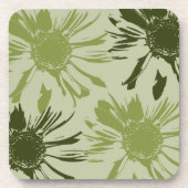 Lime Green Gerbera Blume Untersetzer (Vorderseite)
