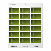 Lime Green Glamour Behalte Calm Sprichwort Adressaufkleber (Vorne)