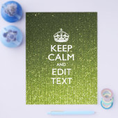 Lime Green Glamour Behalte Calm Sprichwort Flyer (Einzeln)