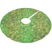 Lime Green Glitzer Christmas Magic Sparkle Polyester Weihnachtsbaumdecke (Schrägansicht)