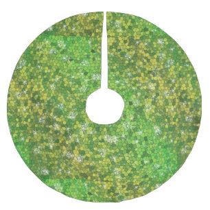 Lime Green Glitzer Christmas Magic Sparkle Polyester Weihnachtsbaumdecke