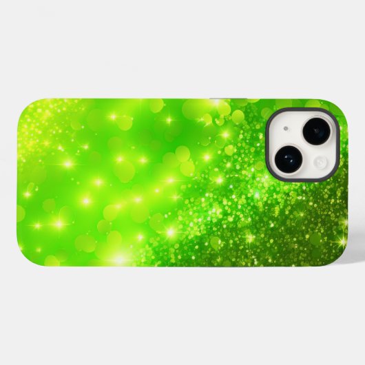 Lime Green Glitzer iPhone/iPad Mate Tough Case (Rückseite (Horizontal))