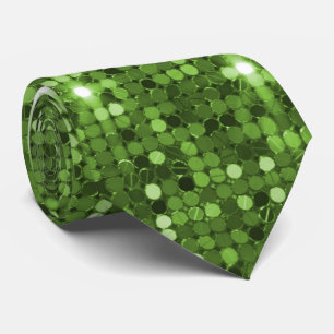 Lime Green Glitzer Sparkle Parco Tassino Krawatte