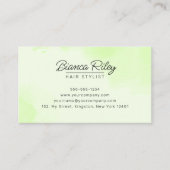 Lime Green Gold Glitzer Agate Hair Stylist Salon Visitenkarte (Vorderseite)