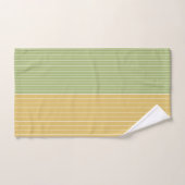 Lime Green Golden Stripes Badhandtuch Set (Handtuch)