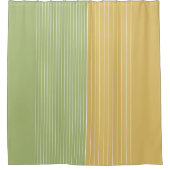 Lime Green Golden Stripes Duschvorhang (Vorderseite)