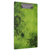 Lime Green Grunge with Black Accents Klemmbrett (Rechts)