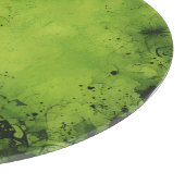 Lime Green Grunge with Black Accents Schneidebrett (Ecke)
