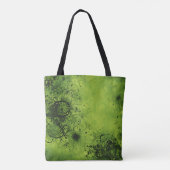 Lime Green Grunge with Black Accents Tasche (Rückseite)