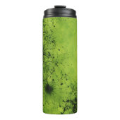 Lime Green Grunge with Black Accents Thermosbecher (Vorderseite)