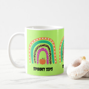 Lime Green Halloween Rainbow Pumpkin Spooky Sips Kaffeetasse