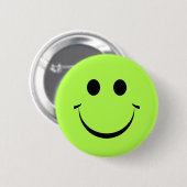 Lime Green Happy Face Button (Vorne & Hinten)