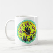 Lime green Happy Halloween Kaffeetasse (Links)
